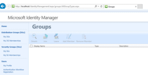hide mim buttons in portal Microsoft Identity Manager buttons