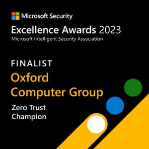 MISA Security Excellence Awards, OCG finalist, Zero Trust Champion, awards finalist, Microsoft Security, Zero Trust, Oxford Computer Group